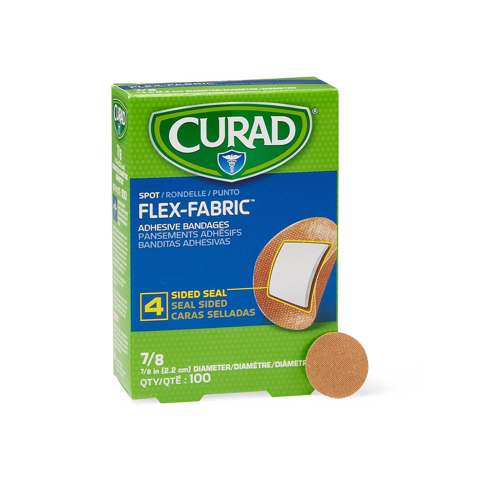 CURAD Fabric Adhesive Spot Bandagess, 7/8" (2 cm) Diameter