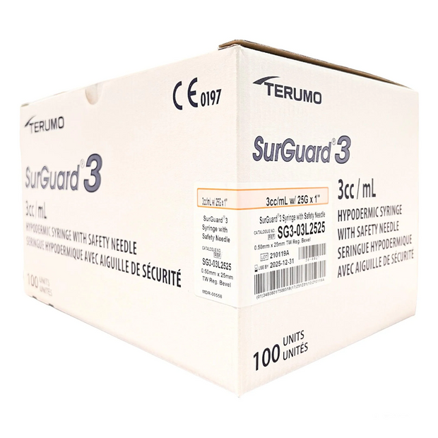 3ML SurGuard 3 Hypodermic Syringe & Needle Combo