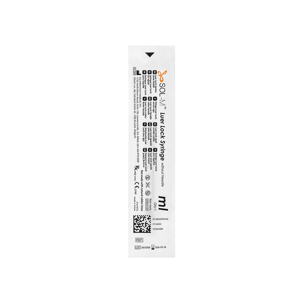 Sol-M 1ml Luer Lock Syringe w/o Needle (Low Dead Space)