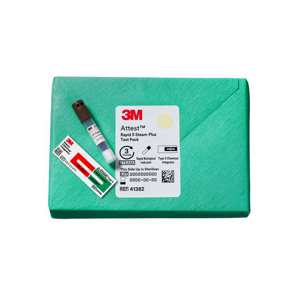 3M Attest Rapid 5 Steam-Plus Test Packs - 16 Controls/Box