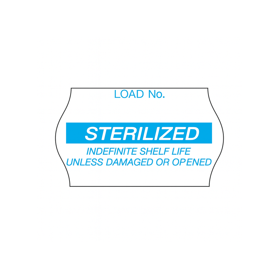 3M Event Related Sterilization Record Labels “Sterilized” Blue, 1-1/8" x 5/8" (2.85 x 1.58 cm)