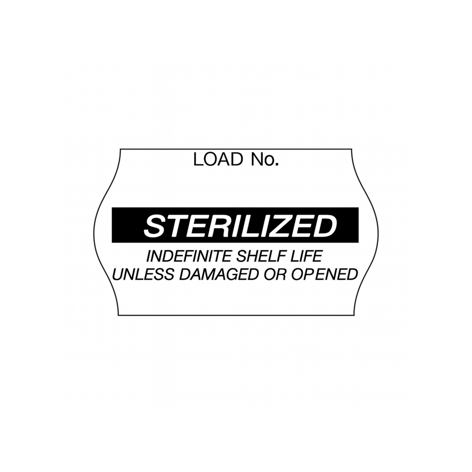 3M Event Related Sterilization Record Labels “Sterilized” Black, 1-1/8" x 5/8" (2.85 x 1.58 cm)