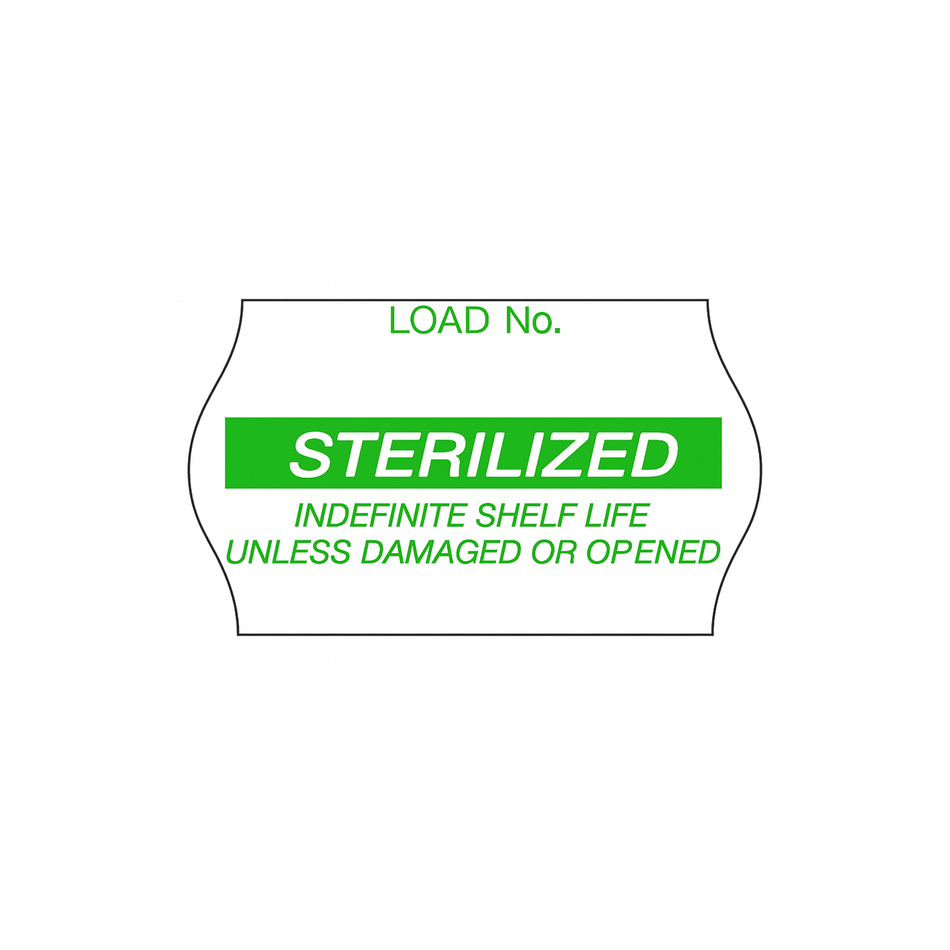 3M Event Related Sterilization Record Labels “Sterilized” Green, 1-1/8" x 5/8" (2.85 x 1.58 cm)