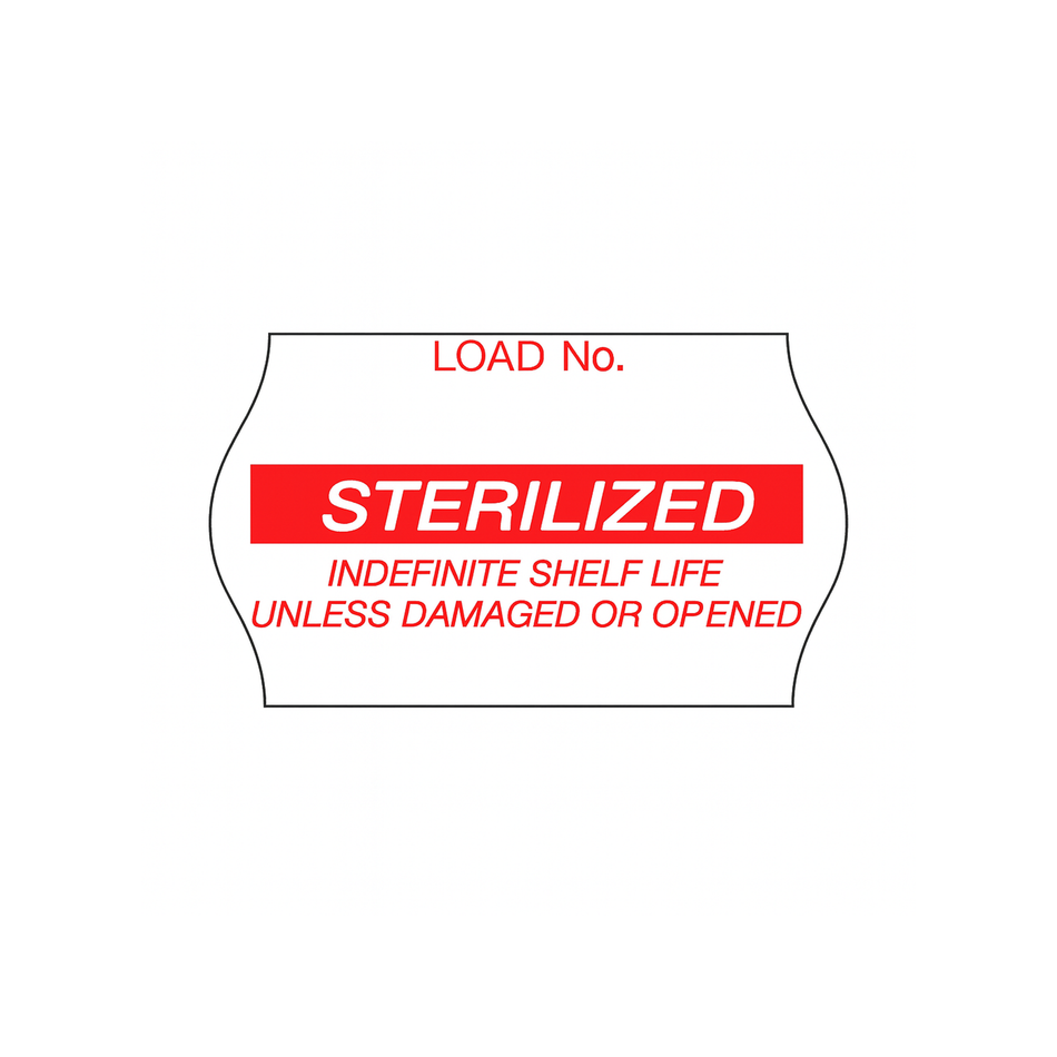 3M Event Related Sterilization Record Labels “Sterilized” Red, 1-1/8" x 5/8" (2.85 x 1.58 cm)