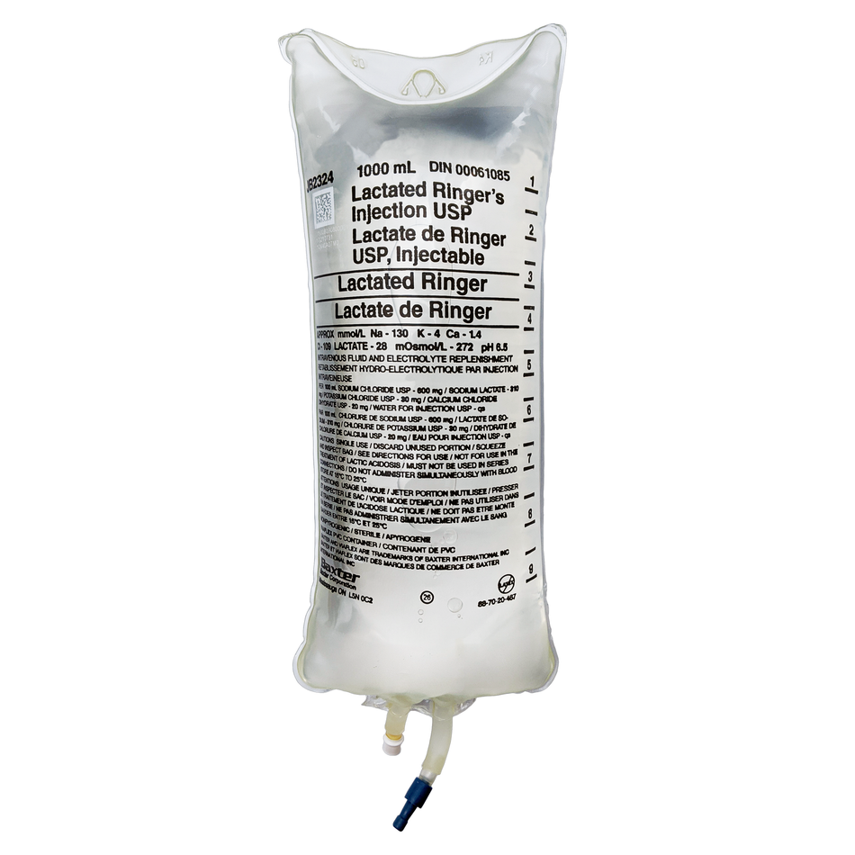 Baxter Lactated Ringer's Injection Solution USP, 1000 mL Viaflex PVC Container