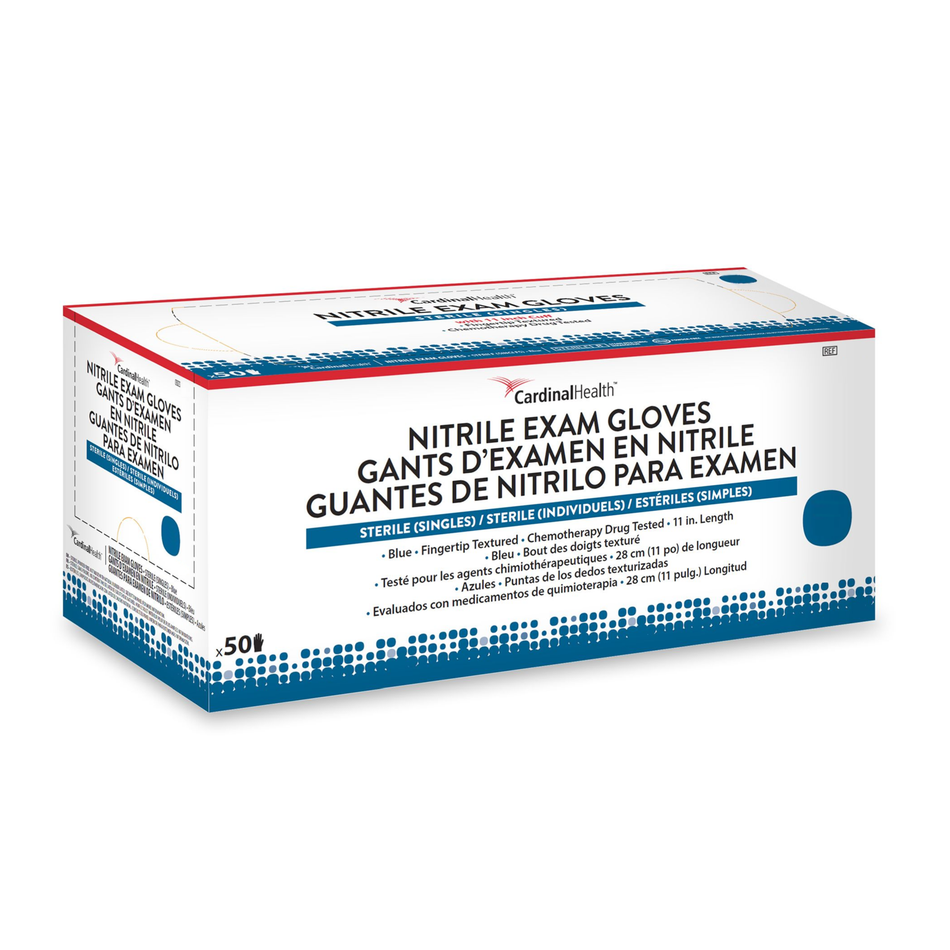 Cardinal Health Sterile Singles Nitrile Exam Gloves, Blue Size Large (1 Glove per Pack)