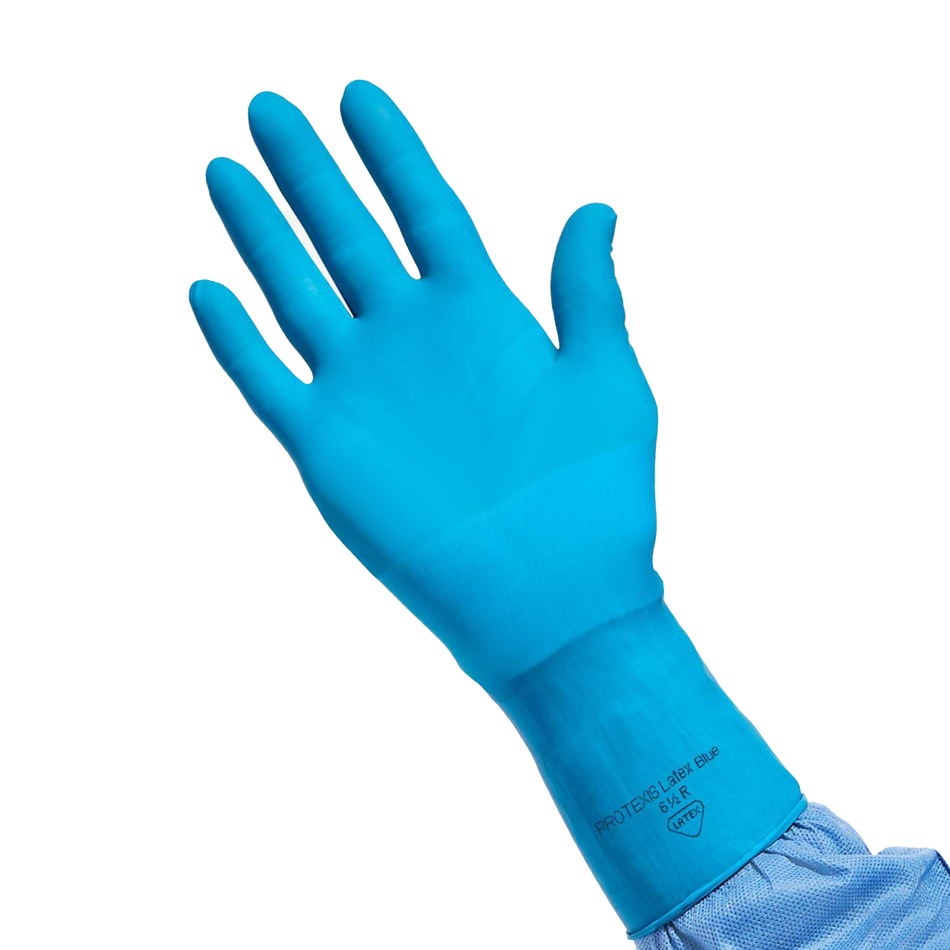 Protexis Latex with Neu-Thera Emollient Coating Surgical Gloves, Size 8.0 Blue 11.6" (29.5 cm) Length