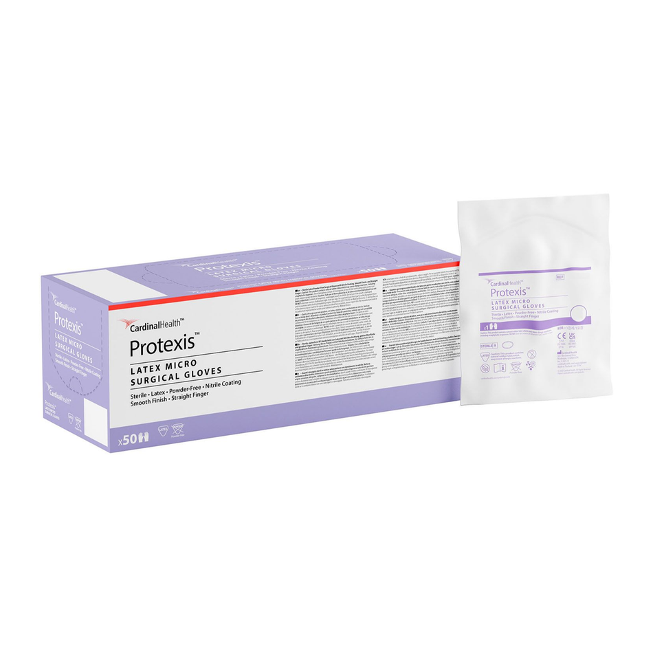 Protexis Latex Micro Surgical Gloves, Size 5.5 Light Brown 11.1" (28.2 cm) Length