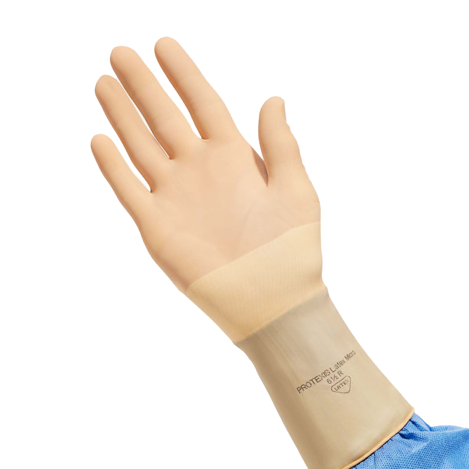 Protexis Latex Micro Surgical Gloves, Size 6.5 Light Brown 11.1" (28.2 cm) Length