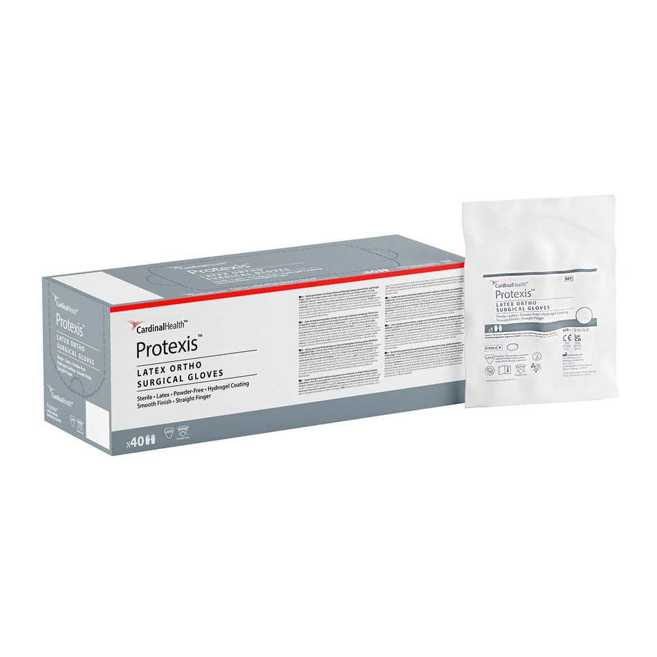 Protexis Latex Ortho Surgical Gloves, Size 8.0 Brown Tint 11.6" (29.5 cm) Length