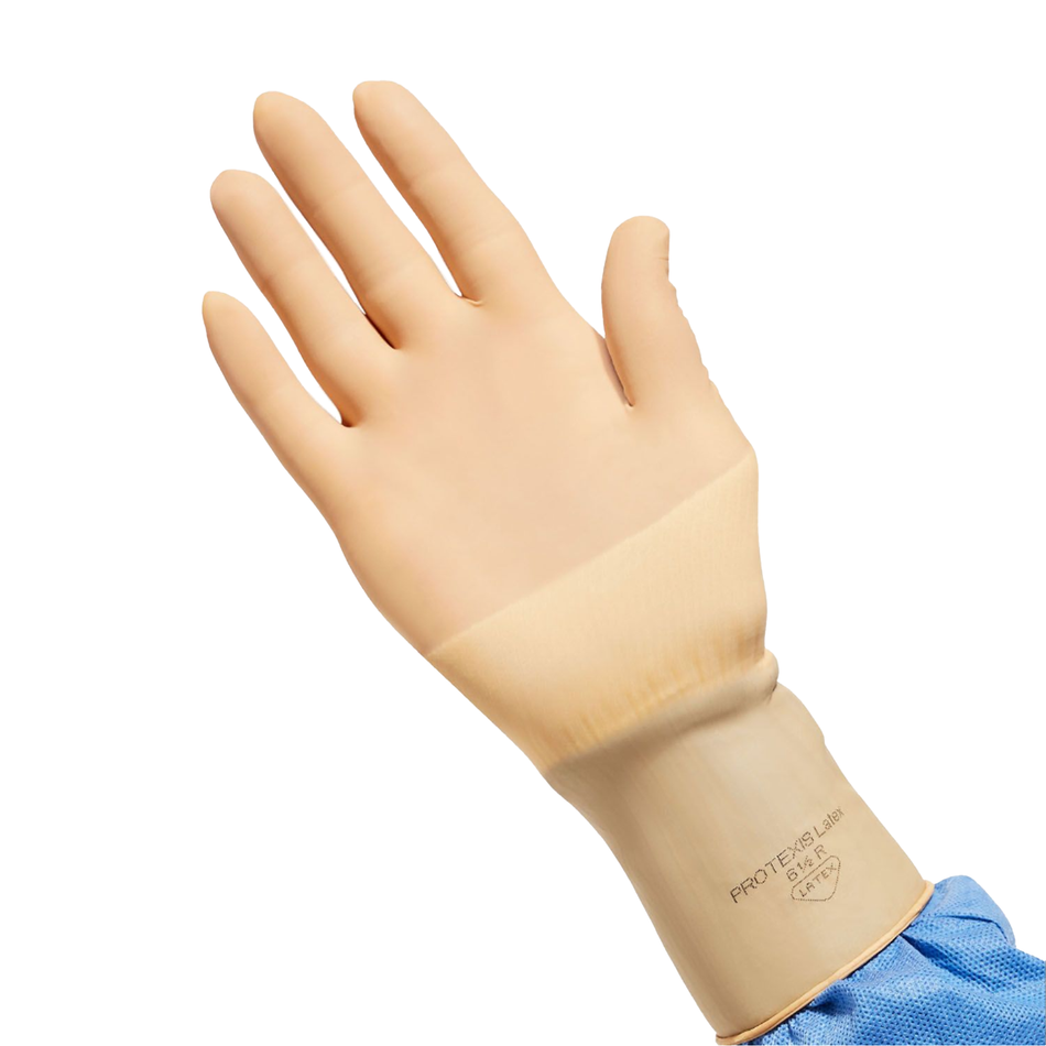 Protexis Latex Surgical Gloves, Size 7.5 Brown Tint 11.6" (29.5 cm) Length