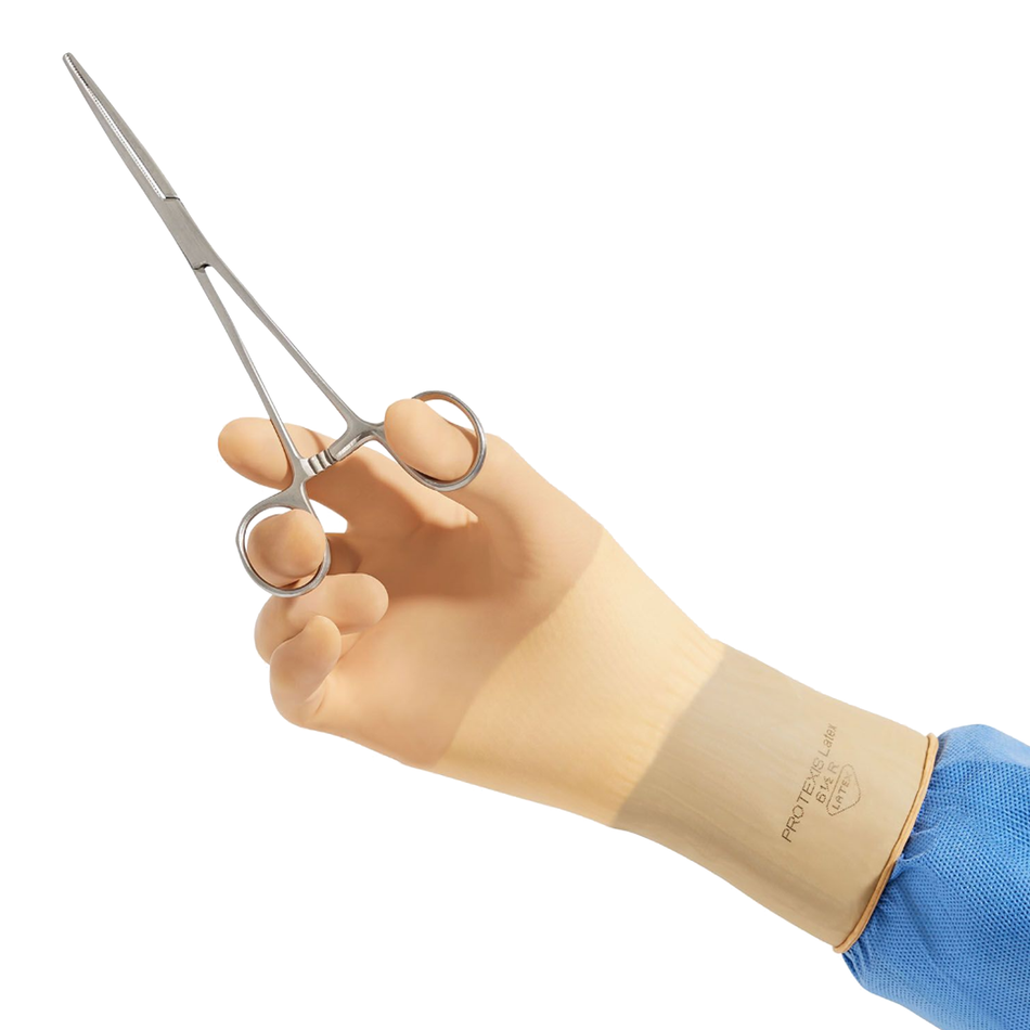 Protexis Latex Surgical Gloves, Size 8.5 Brown Tint 11.6" (29.5 cm) Length