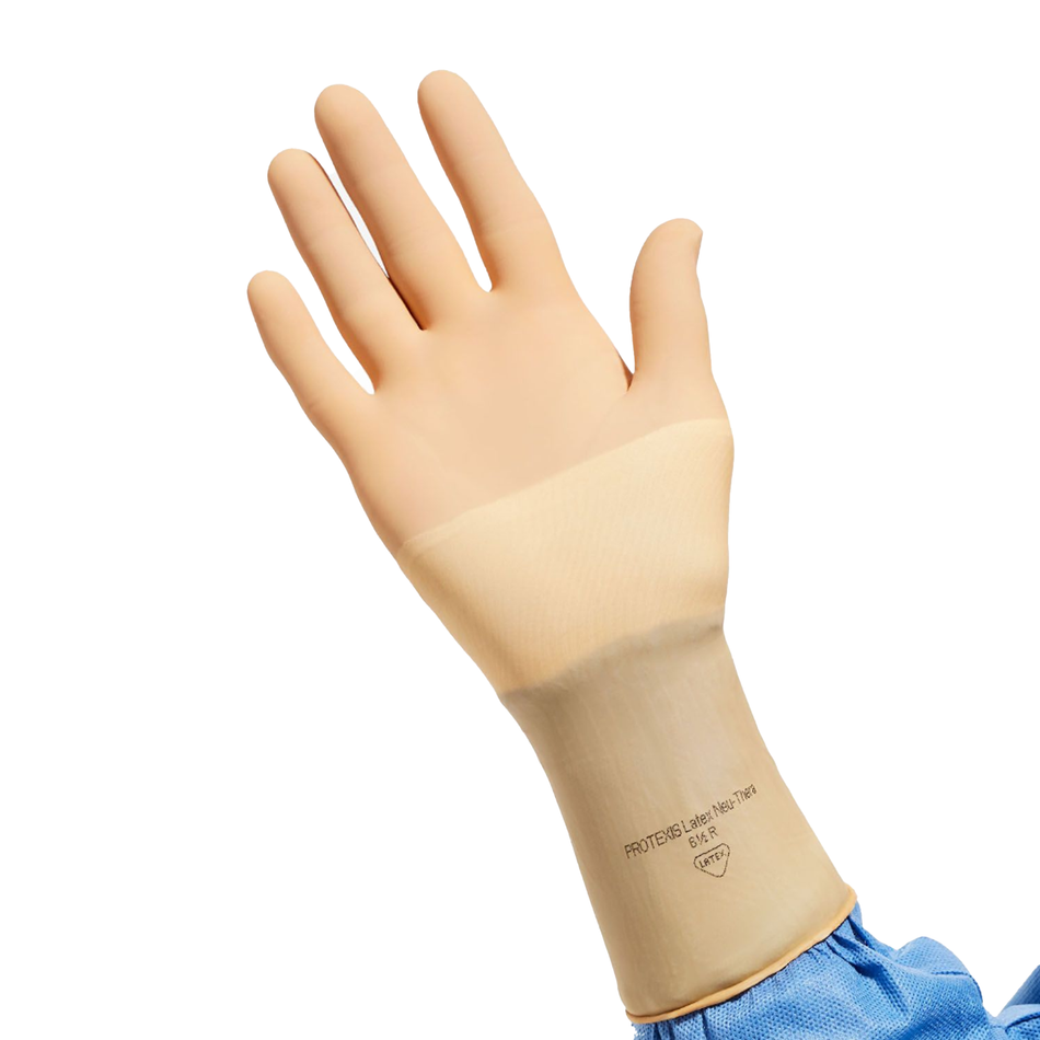 Protexis Latex with Neu-Thera Emollient Coating Surgical Gloves, Size 9.0 Light Brown 11.7" (29.7 cm) Length