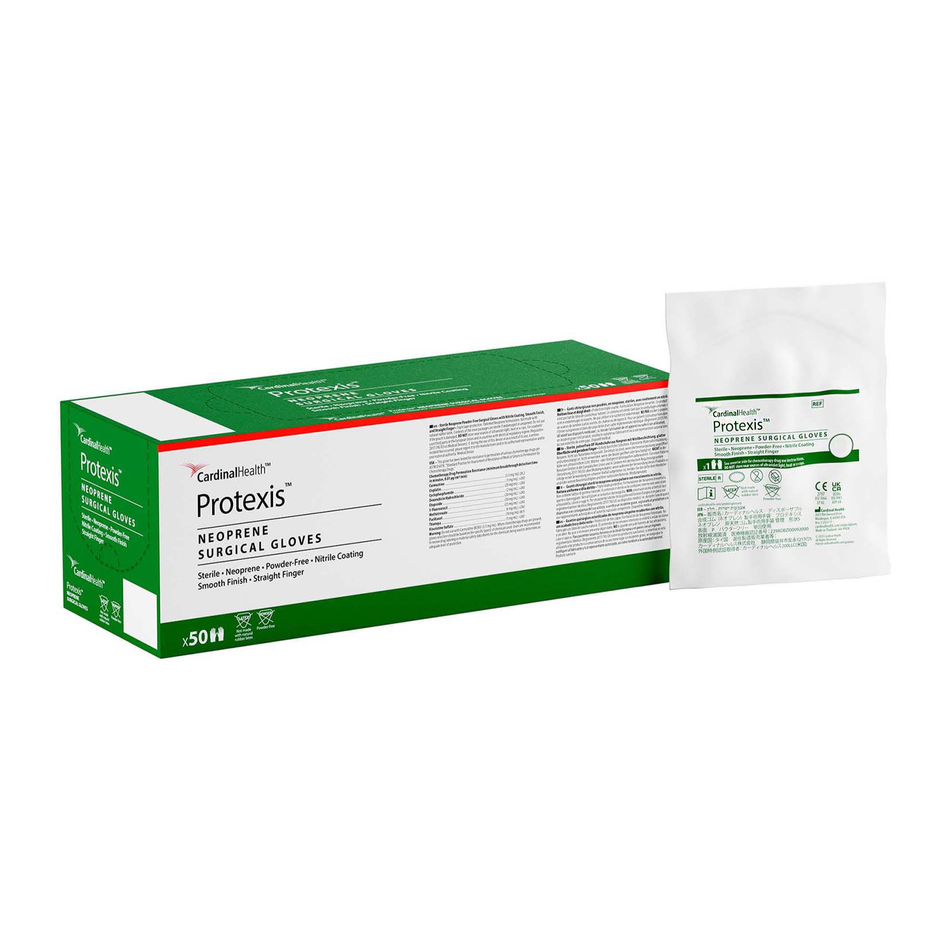 Protexis Synthetic Neoprene Surgical Gloves, Size 5.5 Light Brown 11.1" (28.2 cm) Length