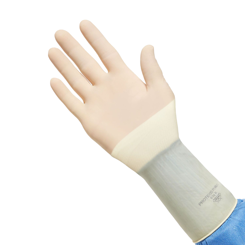 Protexis Synthetic Polyisoprene (PI) Micro Surgical Glove, Size 8.5 Cream 11.8" (30 cm) Length