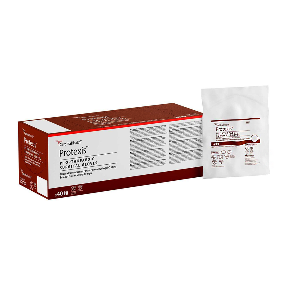 Protexis Synthetic Polyisoprene (PI) Orthopaedic Surgical Glove, Size 8.0 Brown 12" (30.5 cm) Length