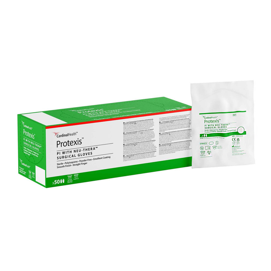 Protexis Synthetic Polyisoprene (PI) with Neu-Thera Emollient Coating Surgical Glove, Size 6.5 Cream 11.3" (28.7 cm) Length