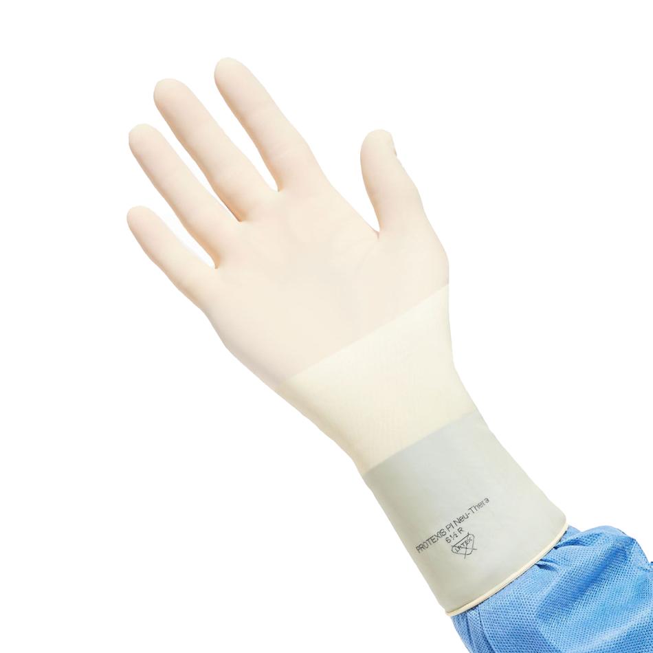 Protexis Synthetic Polyisoprene (PI) with Neu-Thera Emollient Coating Surgical Glove, Size 5.5 Cream 11.3" (28.7 cm) Length