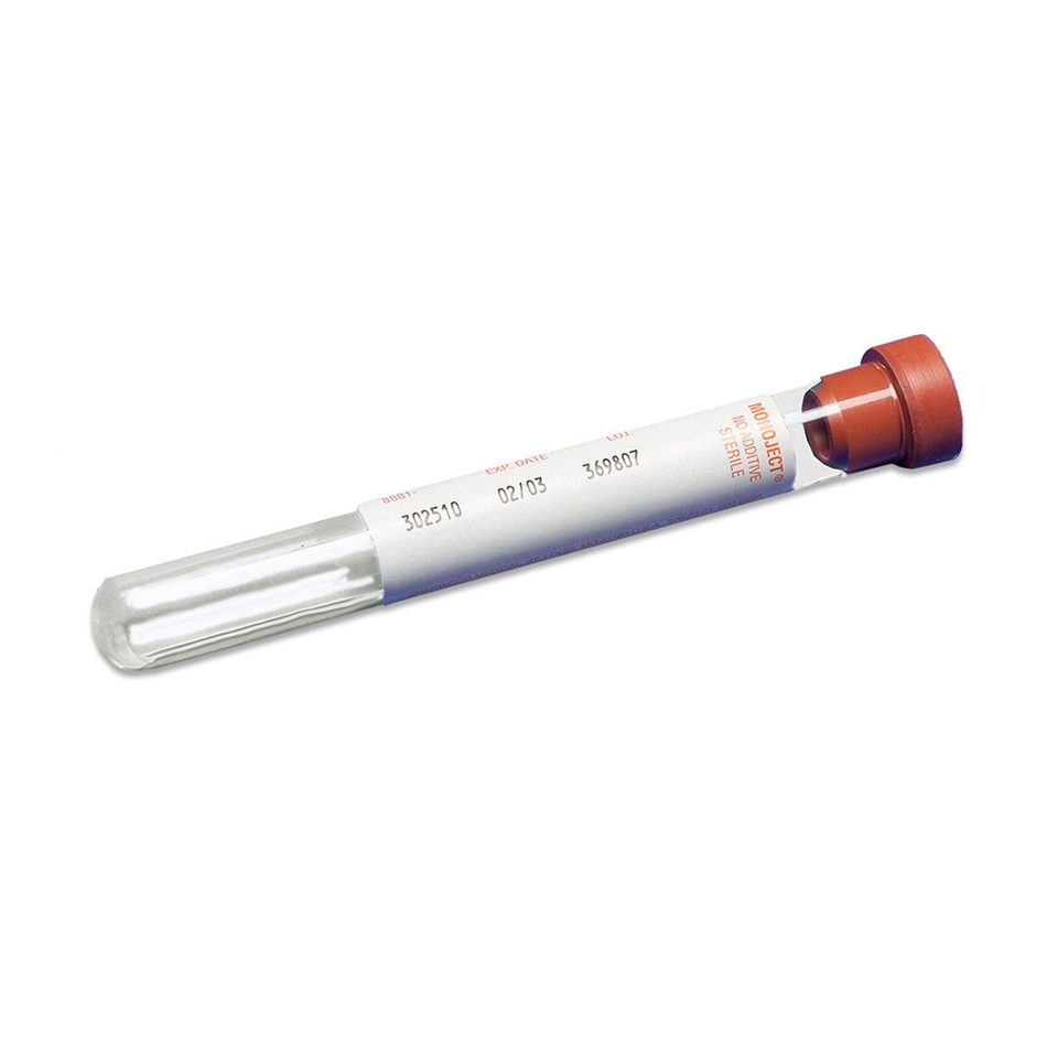 Monoject Vacuum Blood Collection Tube without Additive, 13 x 75 mm 5 mL Draw
