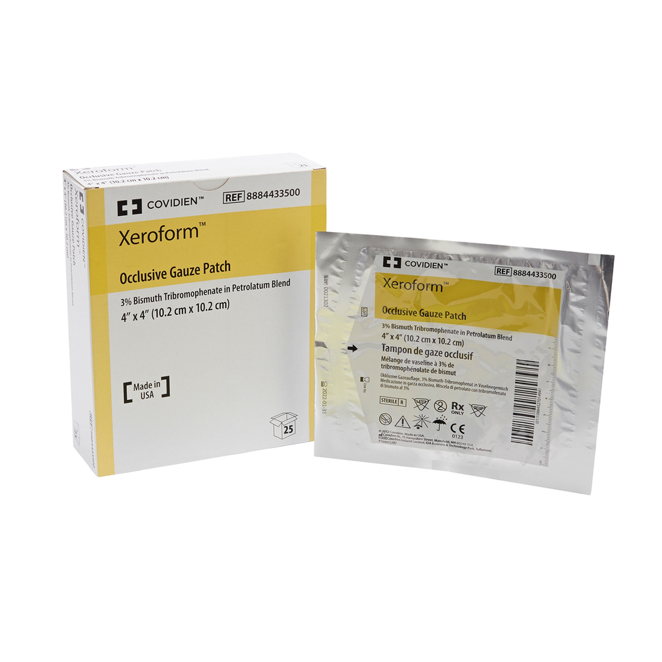 Xeroform Occlusive Petrolatum Gauze Patch, 2 in. x 2 in. (5 x 5 cm) Sterile