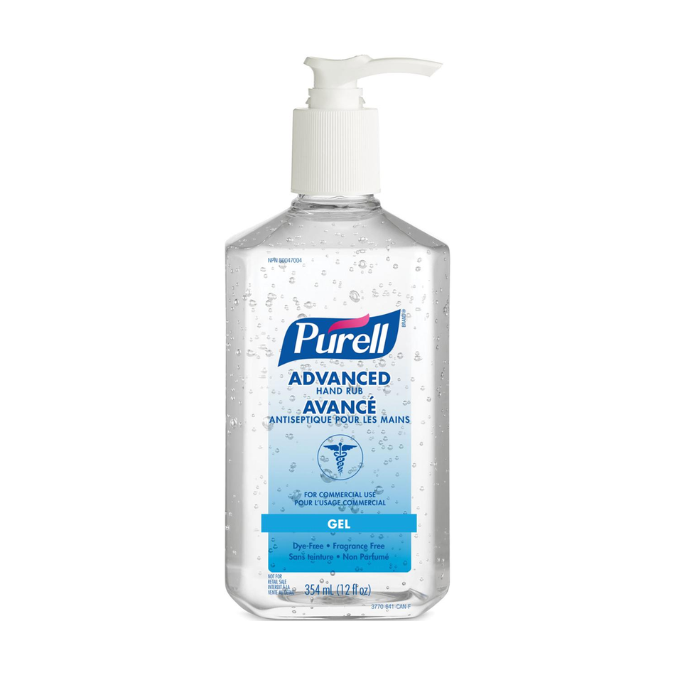 Purell Advanced Hand Rub Sanitizer Gel, 354 mL (12 oz) Pump Bottle