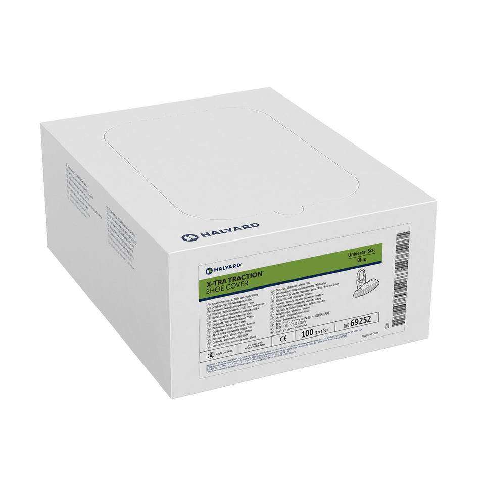 Halyard X-Tra Traction Blue Shoe Cover, Universal Size Non-Sterile