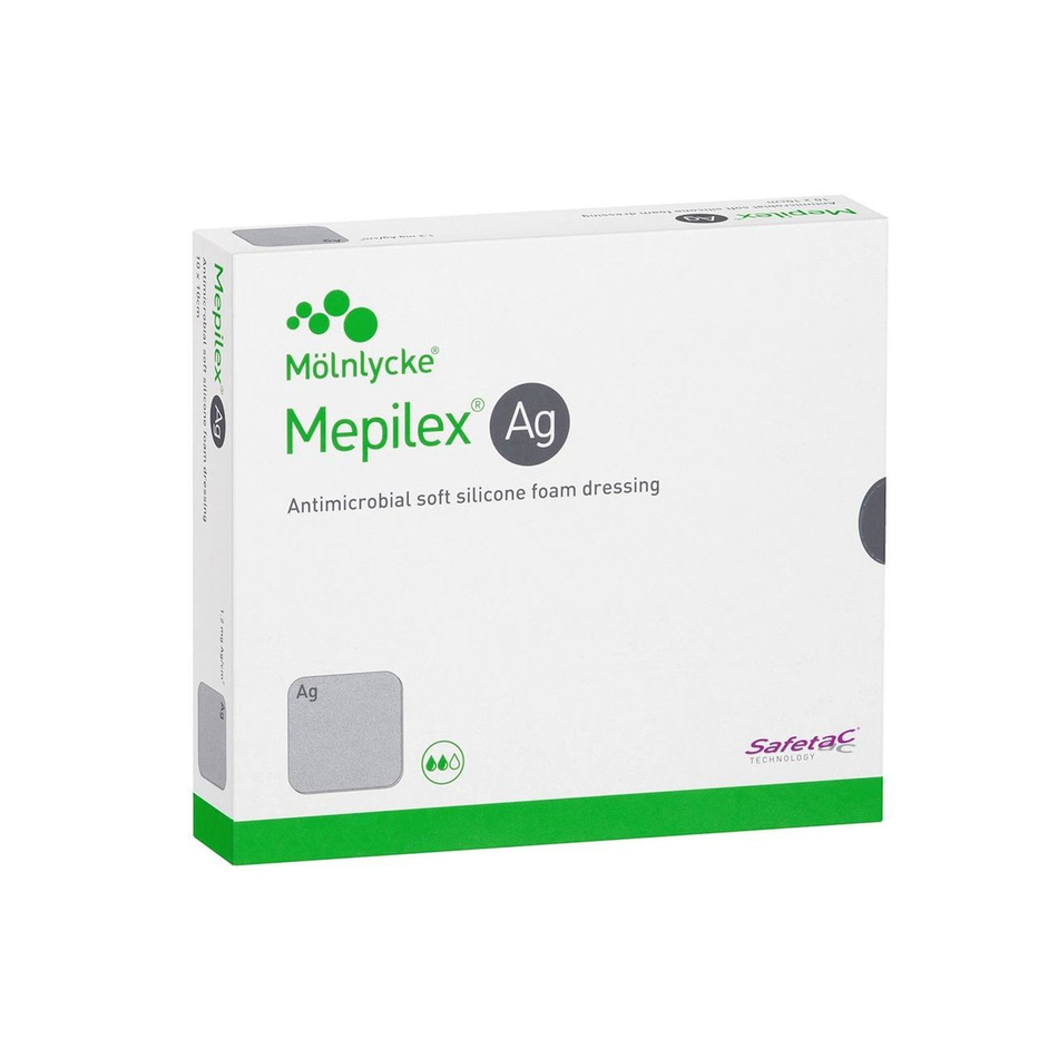 Mepilex Ag Antimicrobial Soft Silicone Foam Dressing, 4" x 8" (10 x 20 cm)