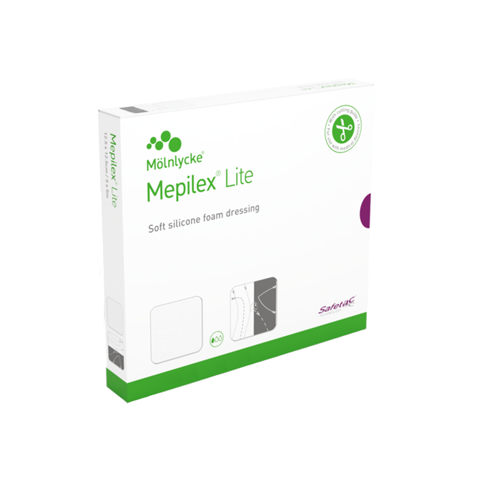 Mepilex Lite Soft Silicone Thin Dressing, 4" x 4" (10 x 10 cm)