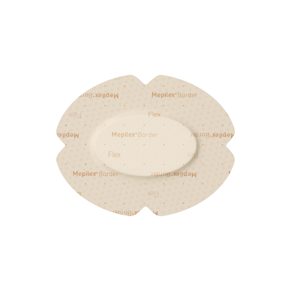 Mepilex Border Flex Oval Foam Dressing, 3-1/10" x 4" (7.8 x 10 cm)