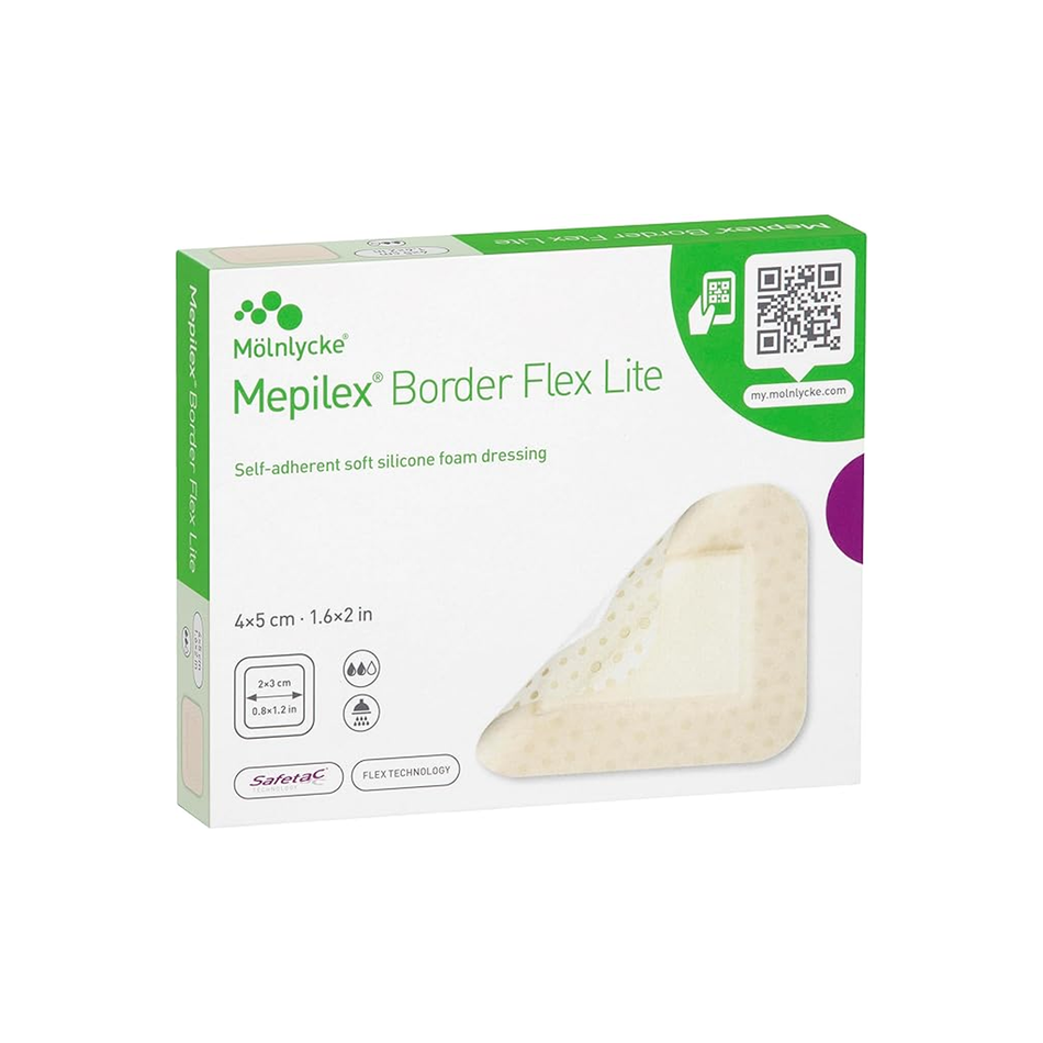 Mepilex Border Flex Lite Foam Dressing, 1.6" x 2" (4 x 5 cm)