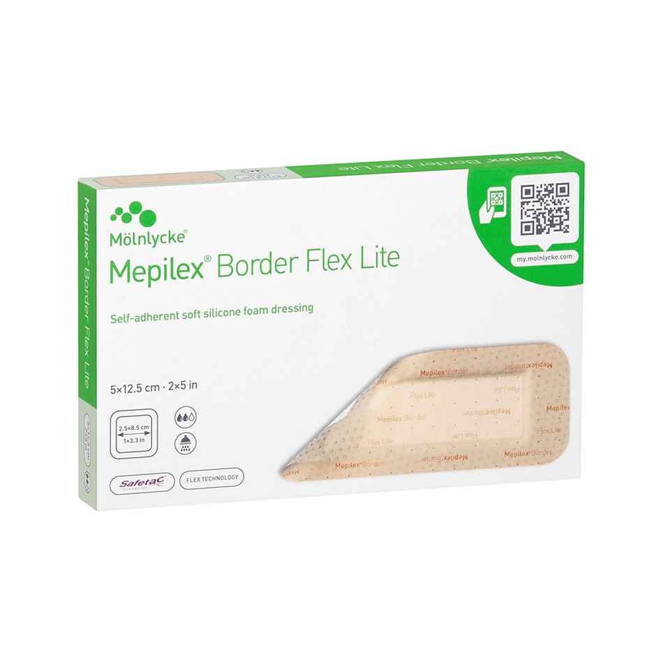 Mepilex Border Flex Lite Foam Dressing, 2" x 5" (5 x 12.5 cm)