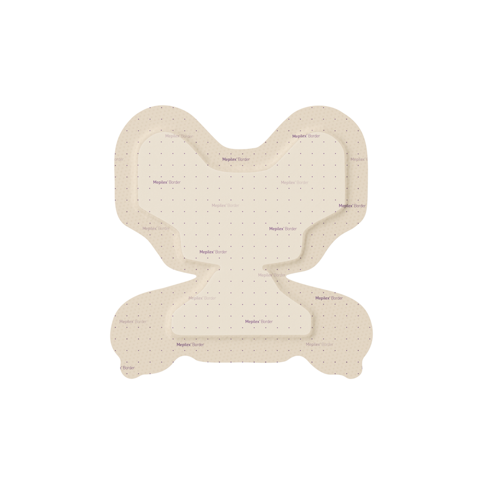 Mepilex Border Heel All-In-One Foam Dressing, 8.7" x 9" (22 x 23 cm)