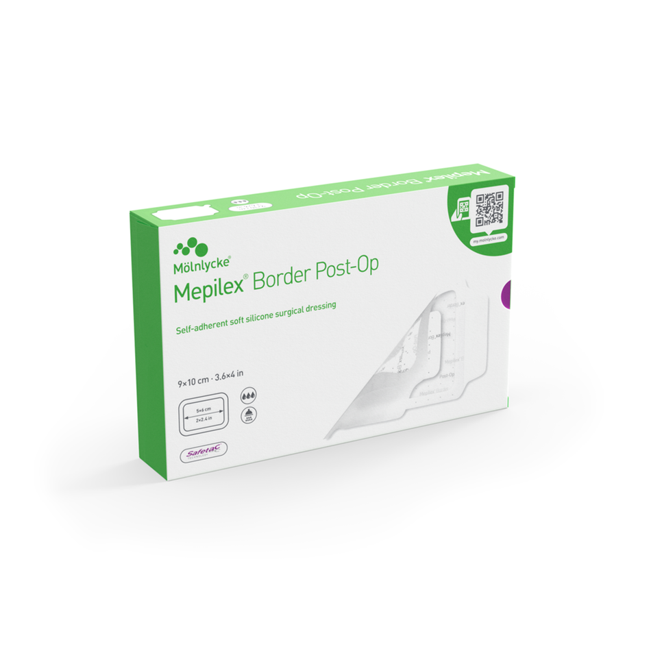 Mepilex Border Post-Op Surgical Dressing, 3.5" x 4" (9 x 10 cm)