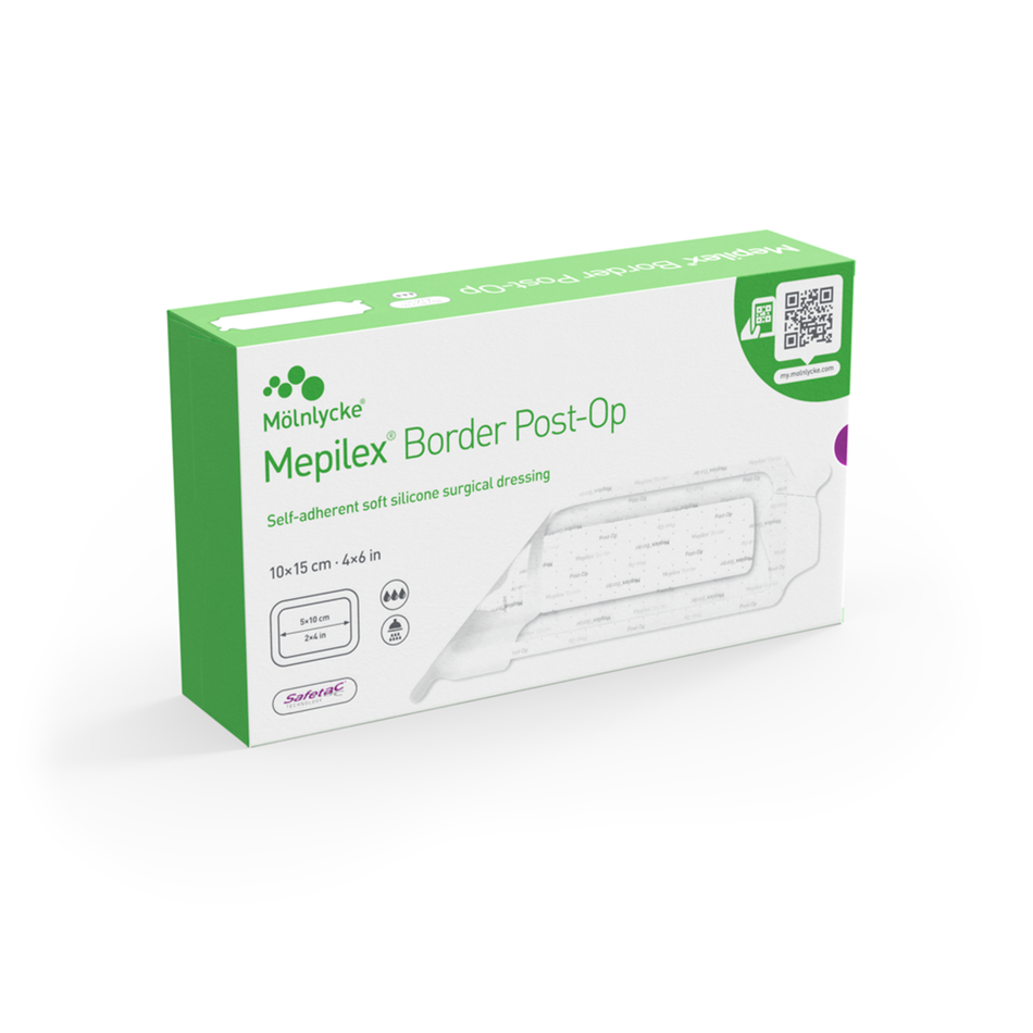 Mepilex Border Post-Op Surgical Dressing, 4" x 6" (10 x 15 cm)