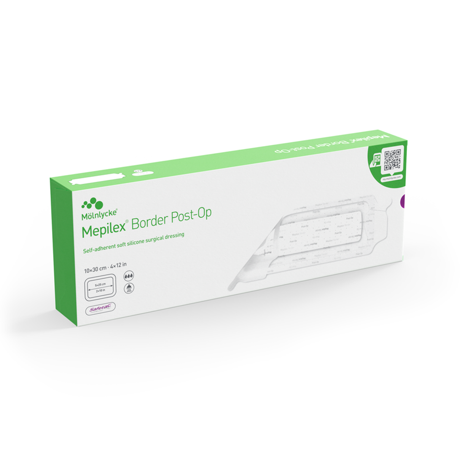 Mepilex Border Post-Op Surgical Dressing, 4" x 12" (10 x 30 cm)