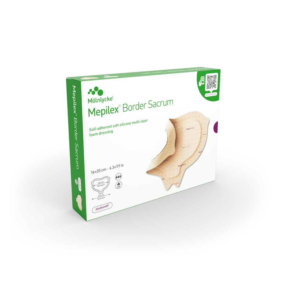 Mepilex Border Sacrum All-In-One Foam Dressing, 6.3" x 7.9" (16 x 20 cm)