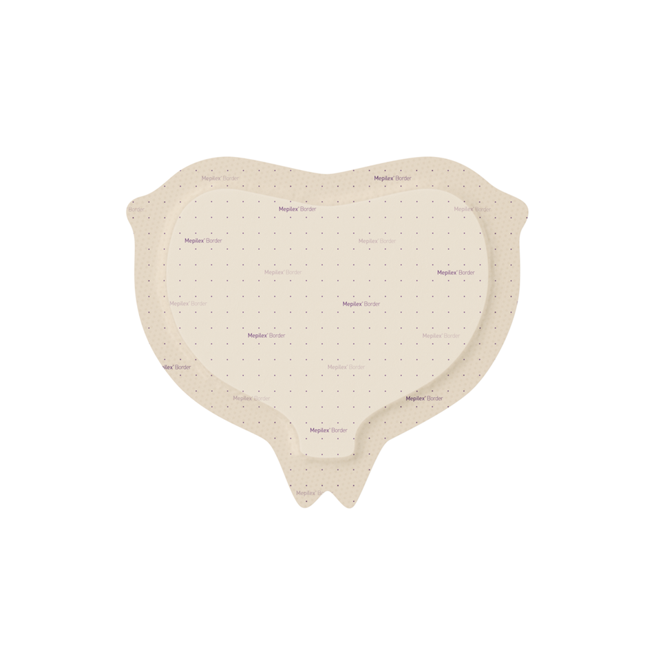 Mepilex Border Sacrum All-In-One Foam Dressing, 8.7" x 9.8" (22 x 25 cm)