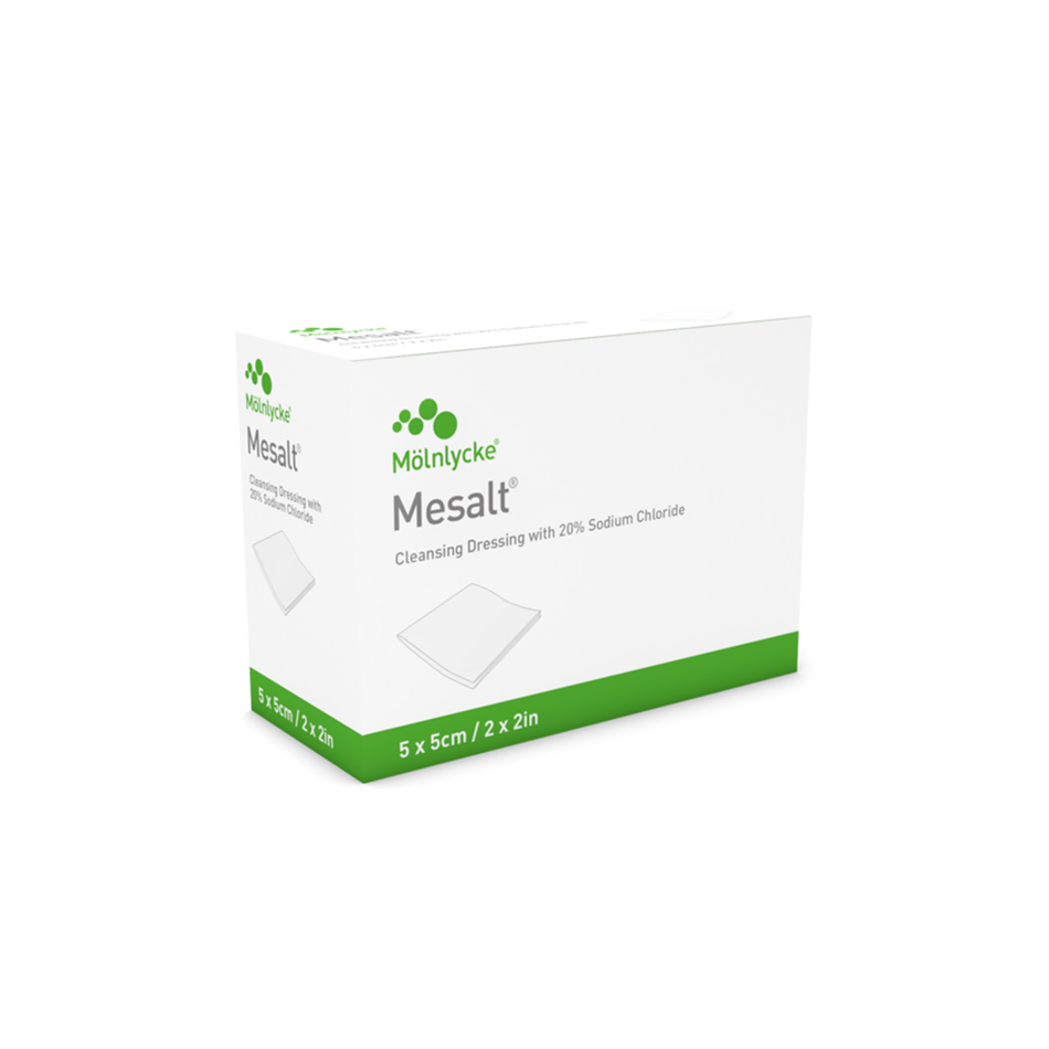 Mesalt Cleansing Dressing with 20% Sodium Chloride, 2" x 2" (5 x 5 cm)