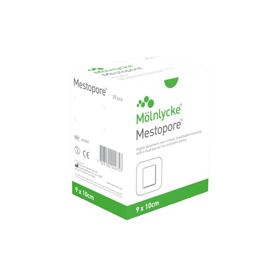 Mestopore Absorbent Continent Stoma Dressing, 3.5" x 3.9" (9 x 10 cm)