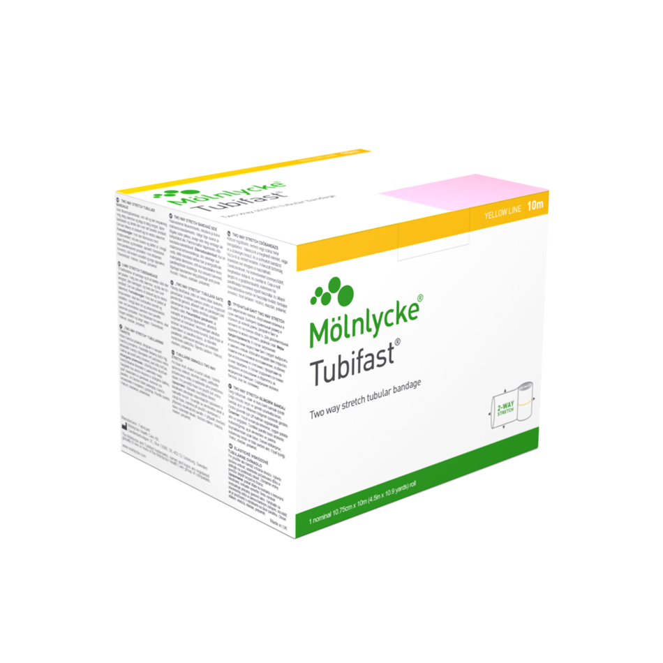 Tubifast 2-Way Stretch Bandage Yellow, for Extra-Large Limbs 10.75 cm x 10m