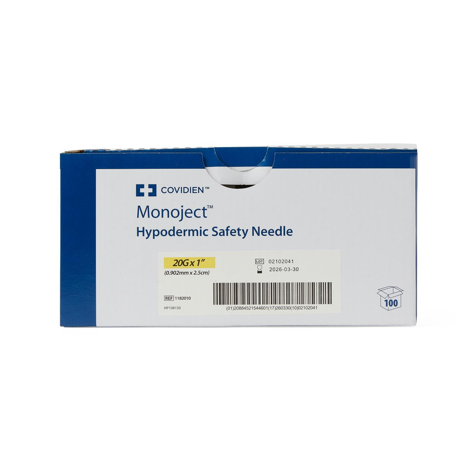 Monoject Hypodermic Safety Needle, 20G x 1"