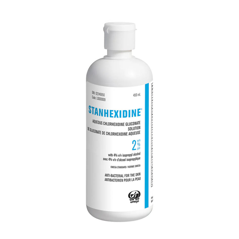 Stanhexidine Skin Antiseptic with Chlorhexidine 2% and Isopropyl Alcohol 4% (450 mL Bottle)