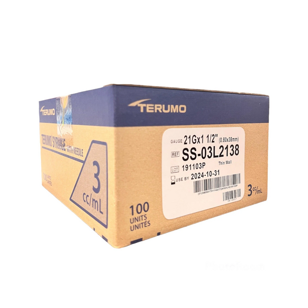 Terumo SurGuard3 Hypodermic Syringes with Safety Needle Box/100